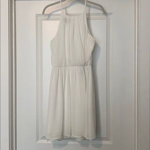 White high-neck dress
